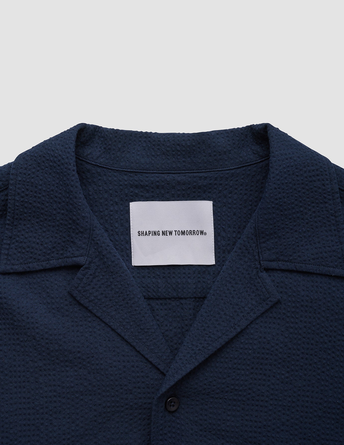 Seersucker Short Sleeve Shirt Dark Navy